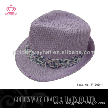 high quality hot sell purple fedora hats